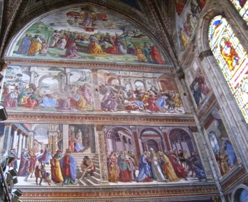 Sanctuary Frescoes to the left of the altar of Santa Maria Novella